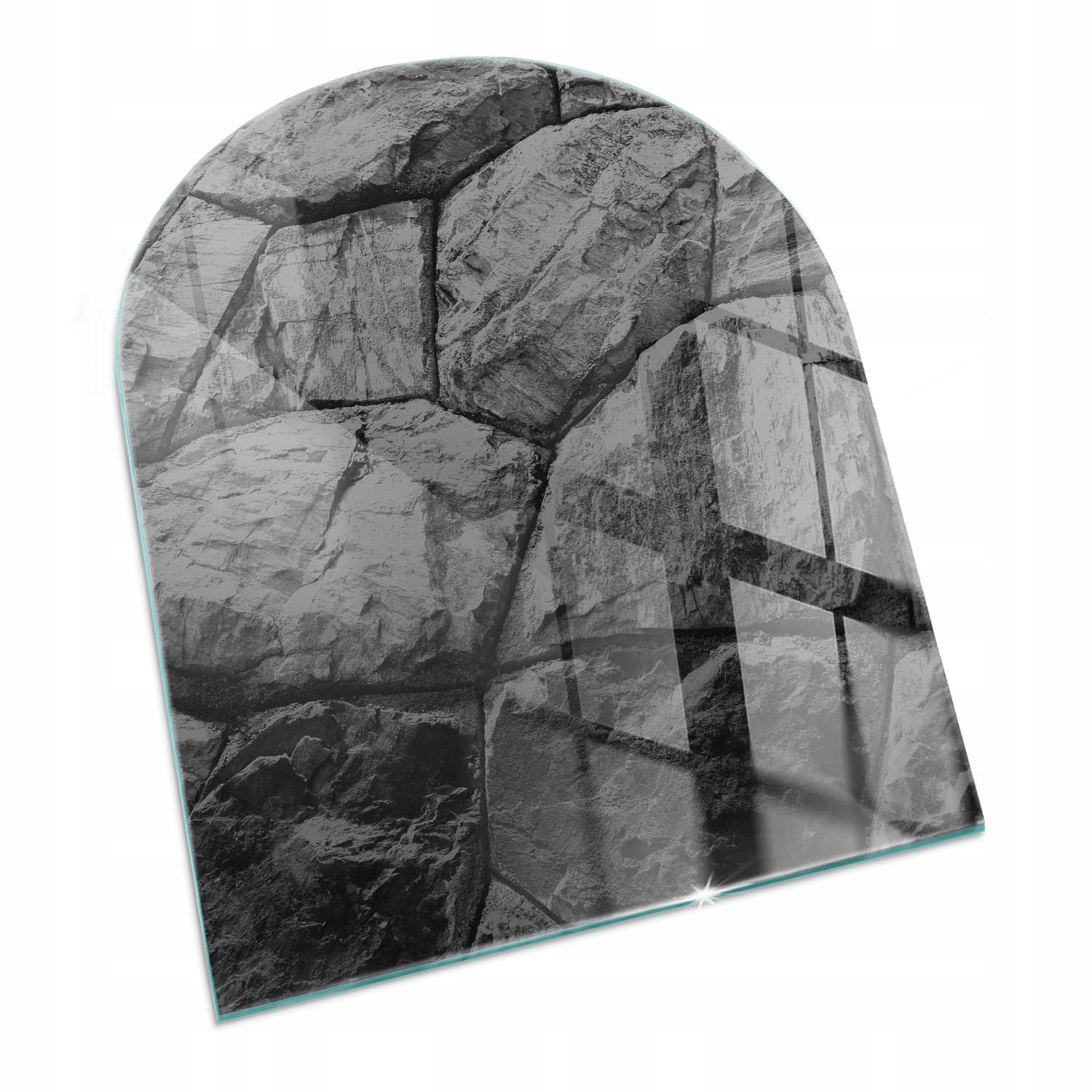 Tvrdené dekoratívne sklo pod kozu 80 x 70 cm Prírodný kamenný vzor