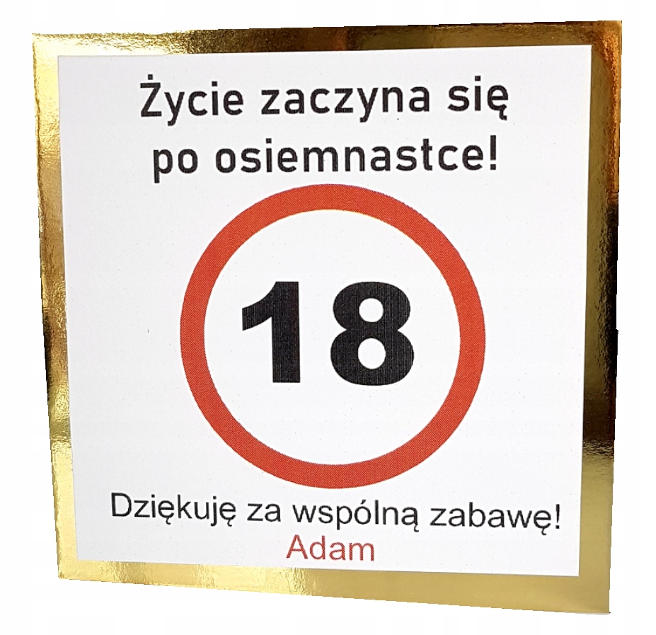 

podziękowania na osiemnastkę 18 stka urodziny Magn