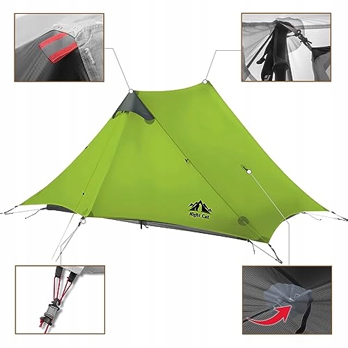 NIGHT CAT Ultralight 2-Person Waterproof Trekking Tent — miniatura 7
