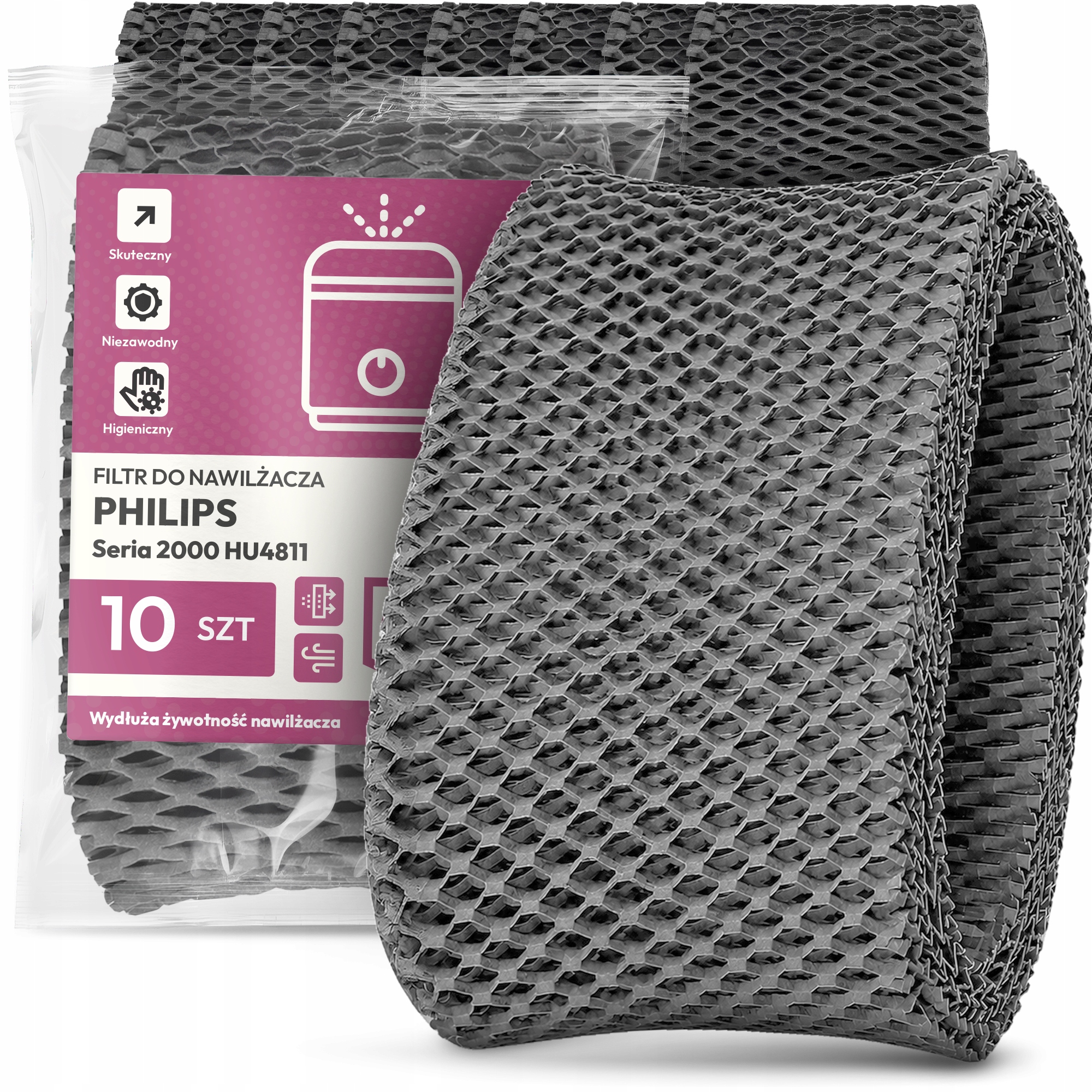 10 x Filtr Do Zvlhčovače Vzduchu Philips Série 2000 HU4811 Omyvatelný
