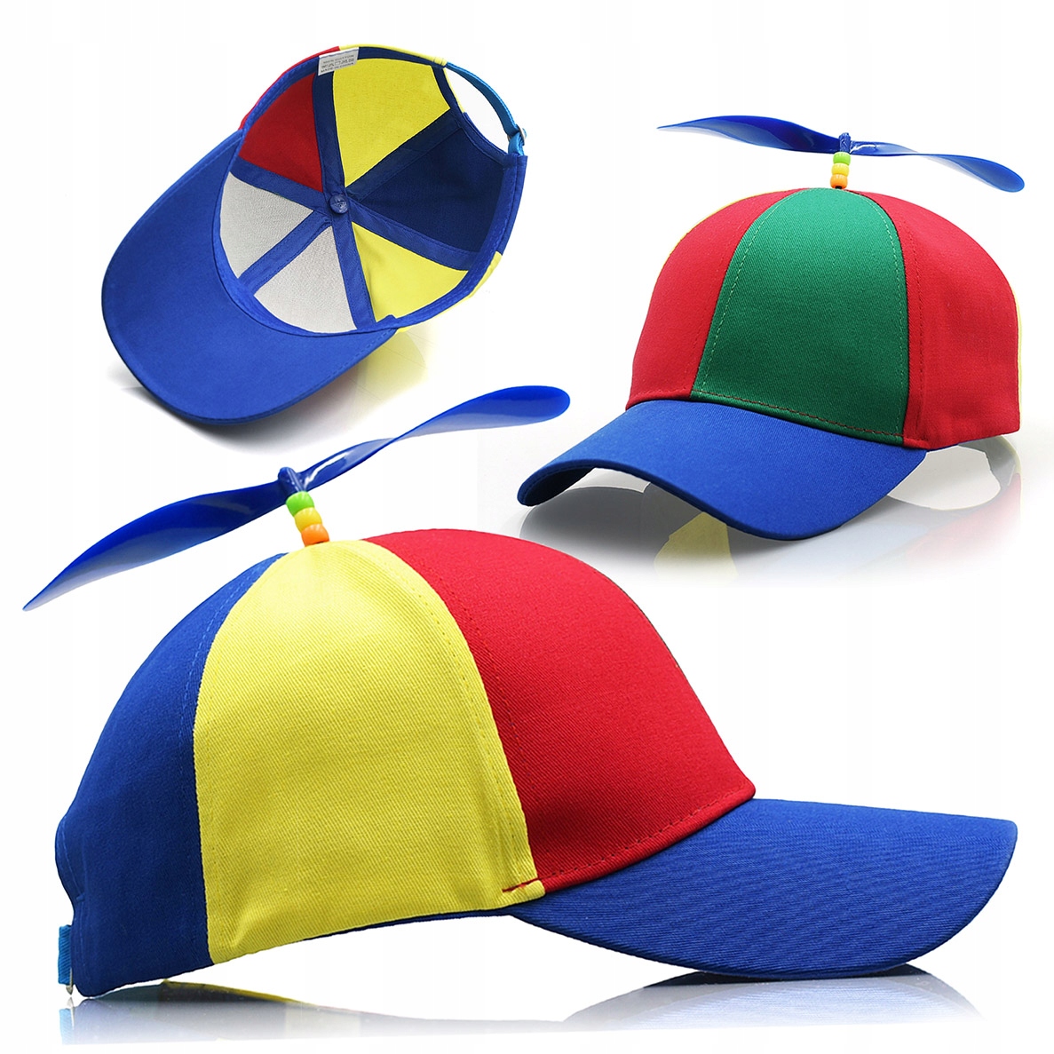 

Czapka ze śmigłem tęczowa gadżet wiatrak kolorowa