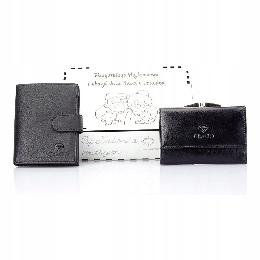Sada kožených peněženek Na Den Babičky A Dědečka