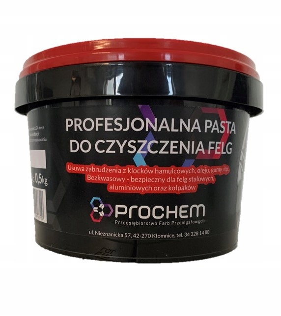 PROFESJONALNA PASTA DO CZYSZCZENIA FELG 500ml