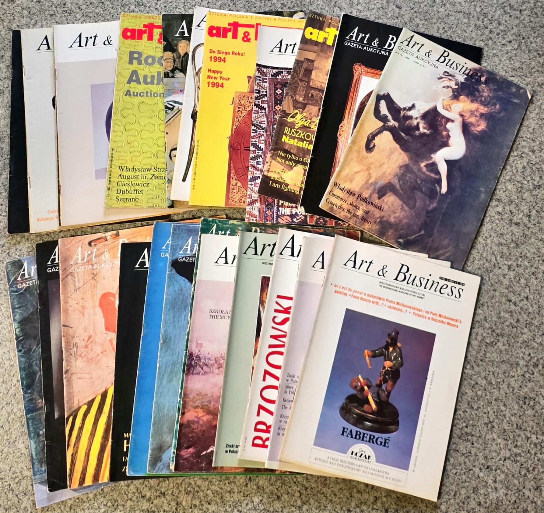 ART & BUSINESS GAZETA AUKCYJNA 24 SZTUKI MIX ROCZNIKÓW
