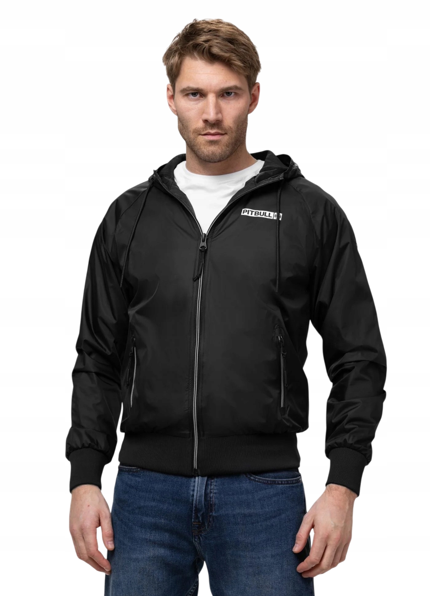 Pit Bull Přechodová bunda S Kapucí Athletic Logo Black M