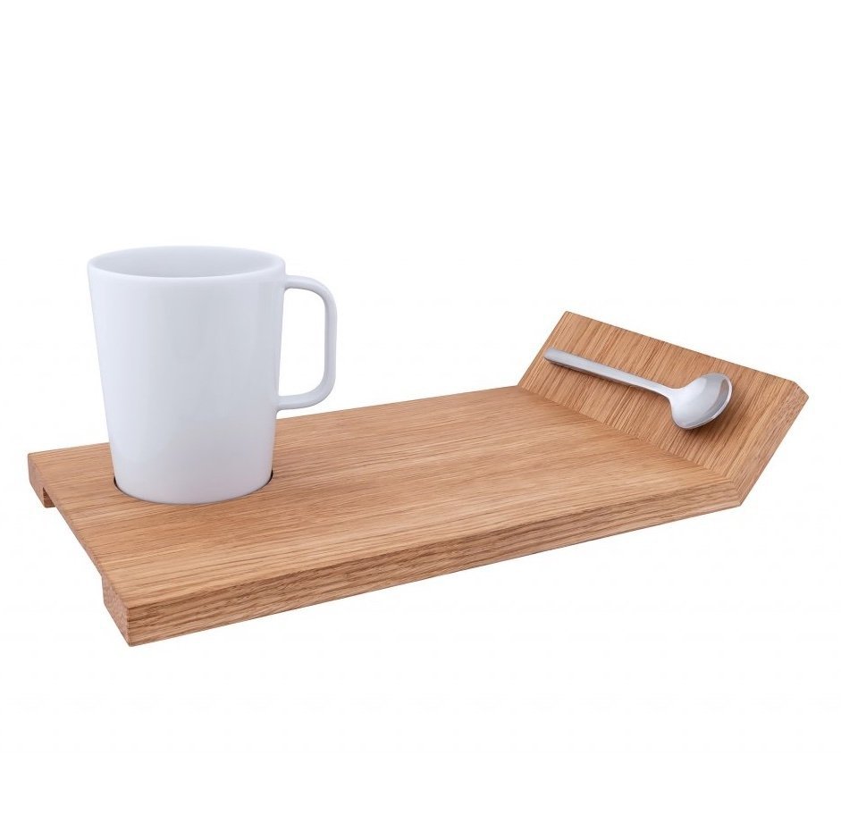 Clap Hrnček s magnetickou lyžičkou Dubová tácka