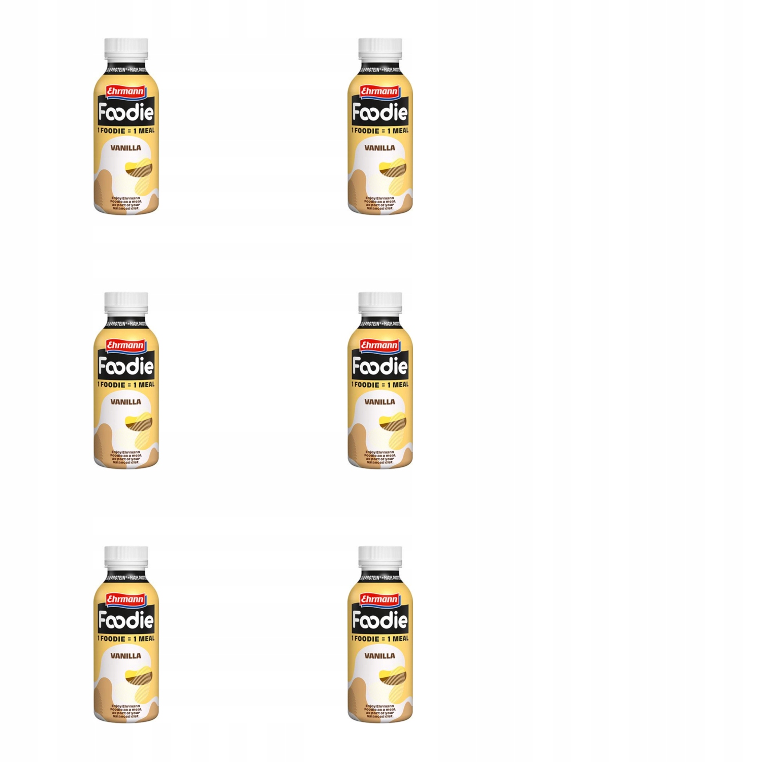Levně 6x 400ml Ehrmann Foodie Vanilka 1 jídlo Výhodné Balení