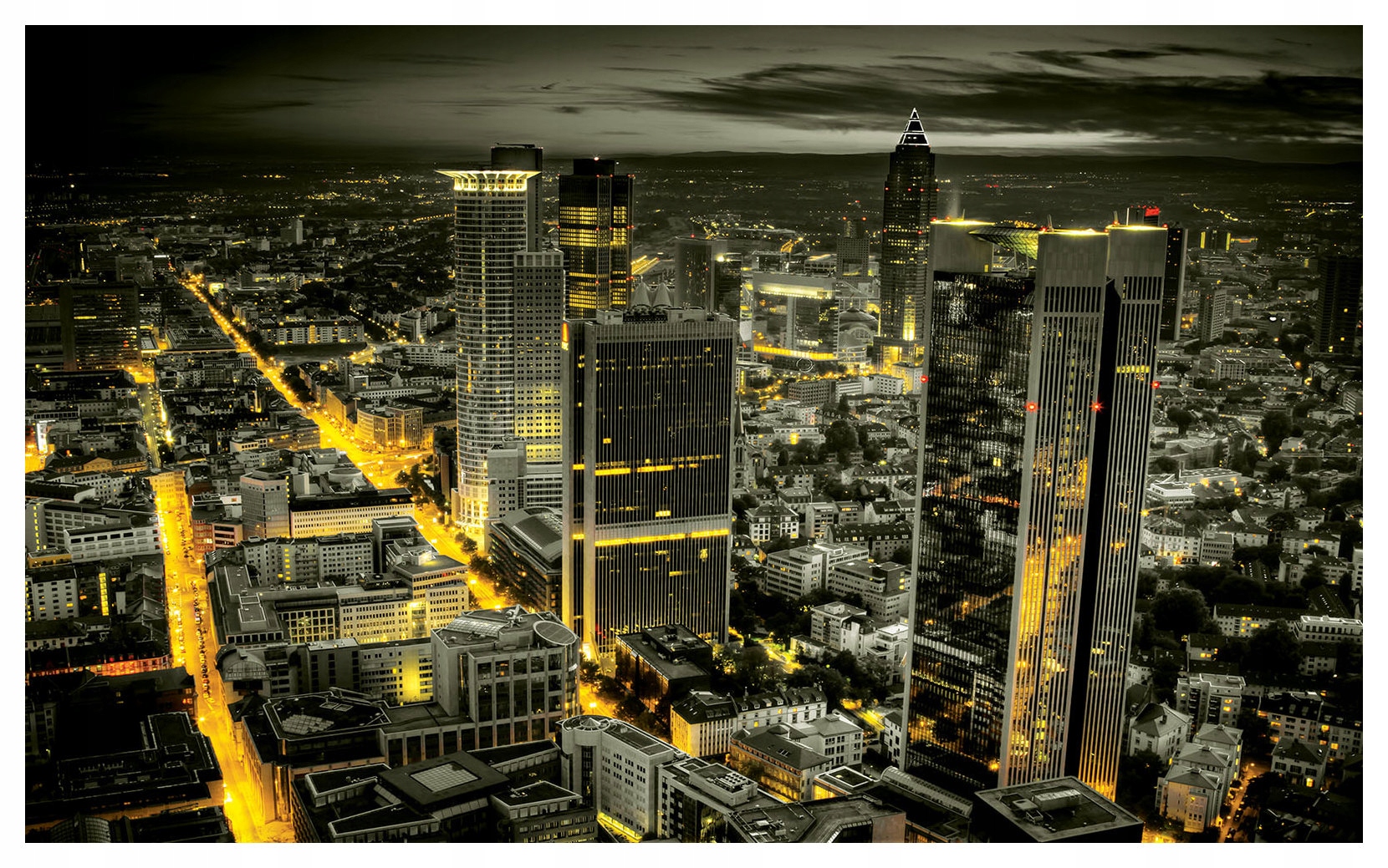 Tapeta Nočné mesto Mrakodrapy Urban 350x250 Moderný dizajn lepidlo