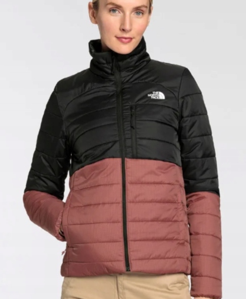 The North Face Dámská prošívaná bunda vínově černá voděodolná vel. M