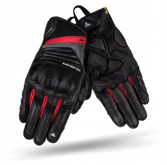 Shima Rush Red krátke kožené pánske rukavice 3XL