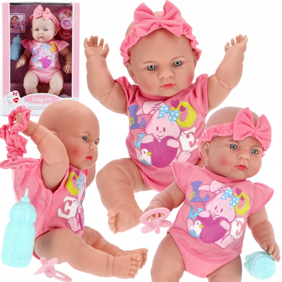 

Lalka Bobas Niemowlak W Ubranku Akcesoria Smoczek