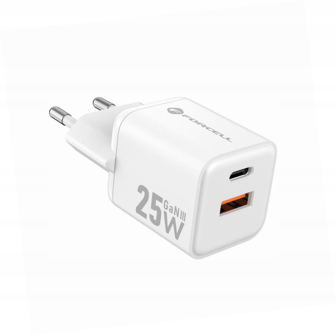 Szybka ładowarka Gan 25W kostka 2 porty Usb-c do Xiaomi Redmi Note 8 Pro
