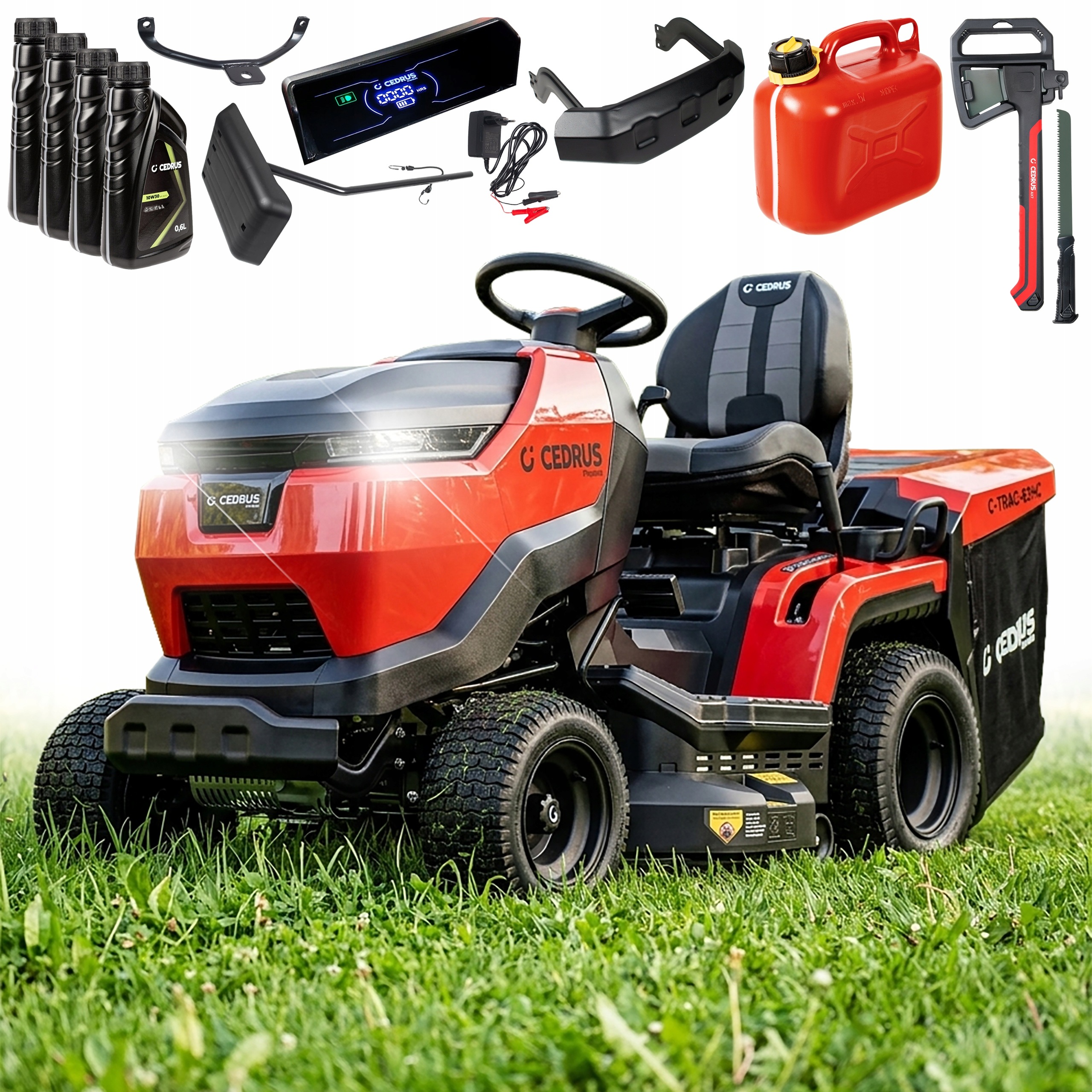Traktor Ogrodowy Cedrus C-TRAC-83HC-1 Hydrostat Max 12 Km Kosz 280L Komplet