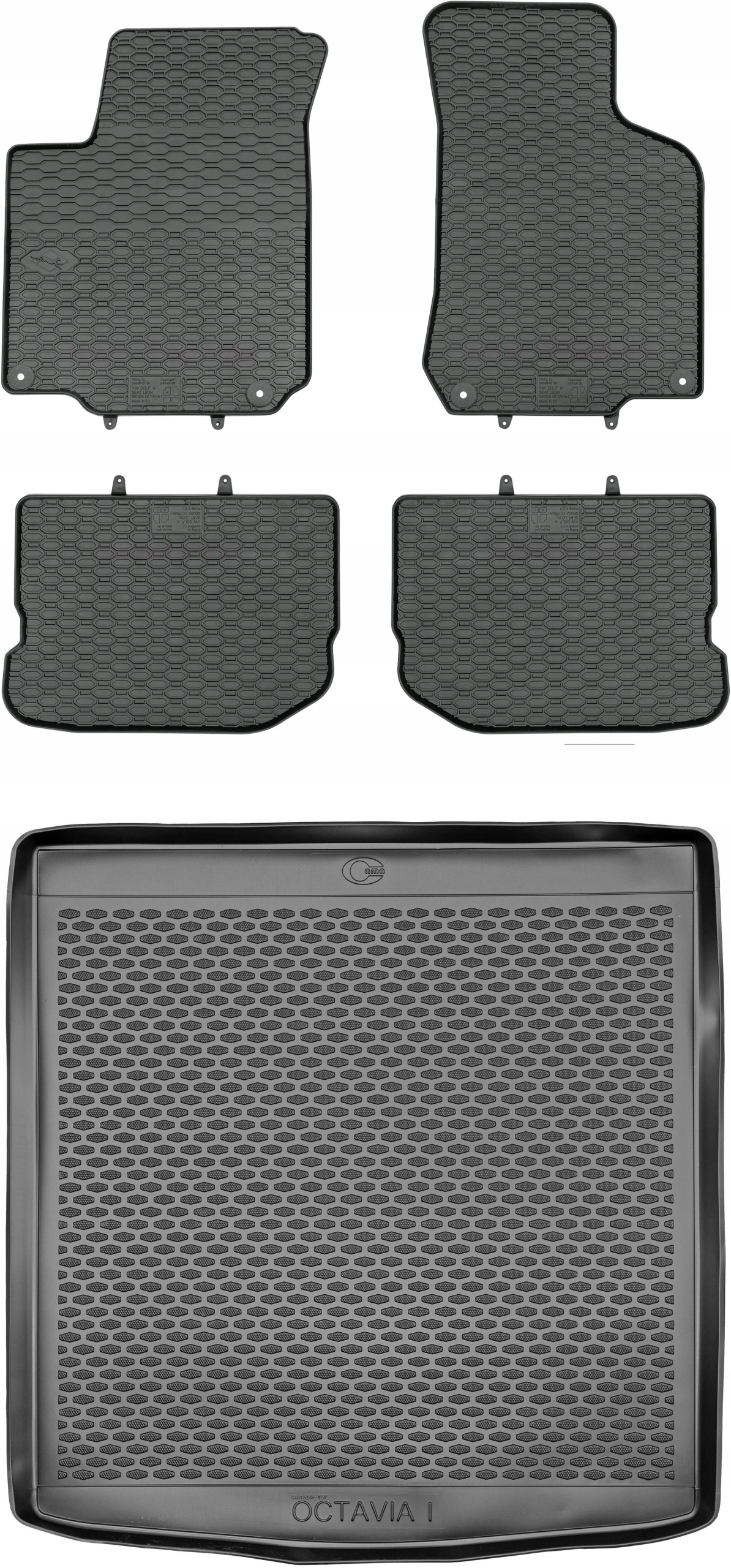 Škoda Octavia I Liftback 1996-2010 Gumové rohože rohož do batožinového priestoru