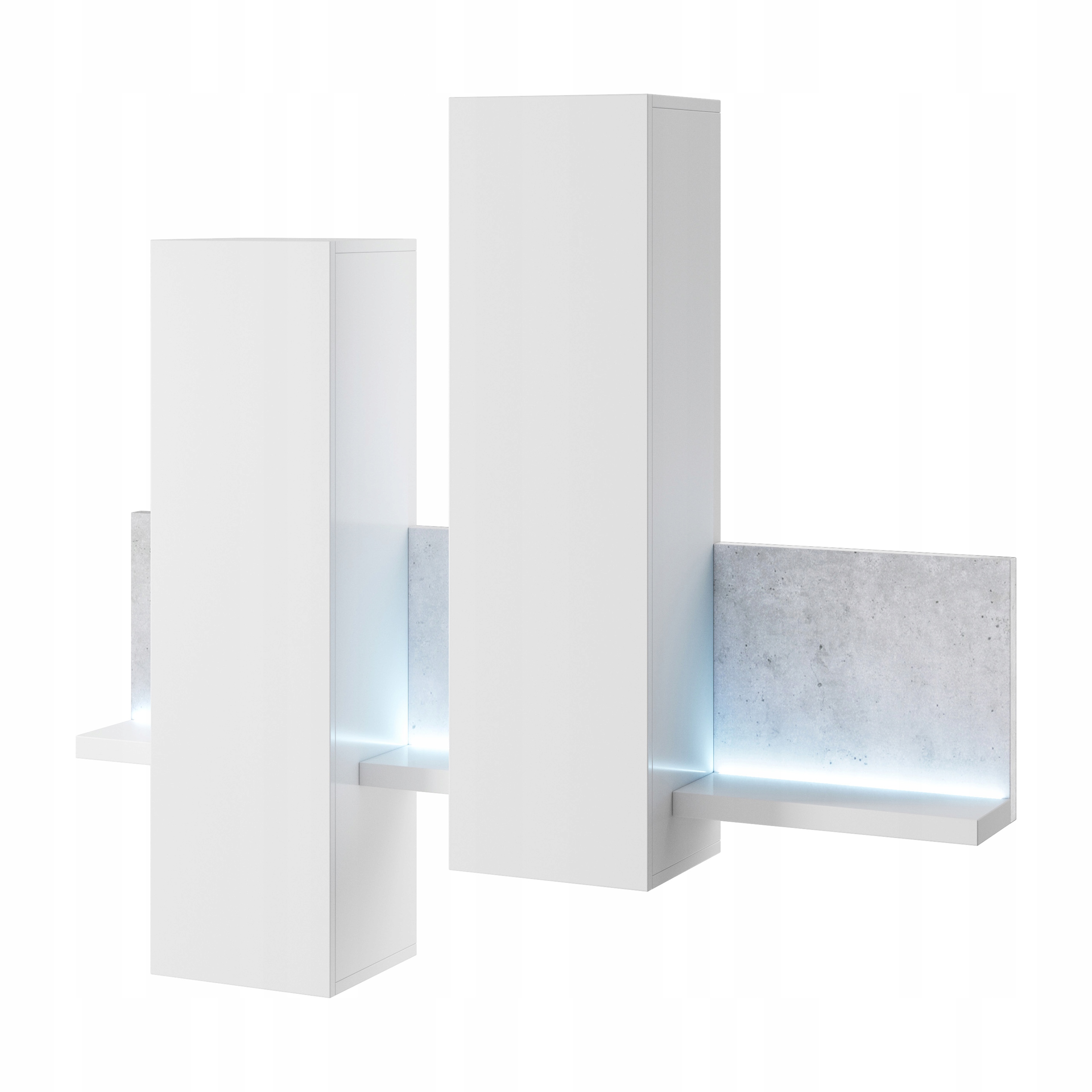 Závěsná vitrína Bottega 142,4 x 152 cm Beton Colorado