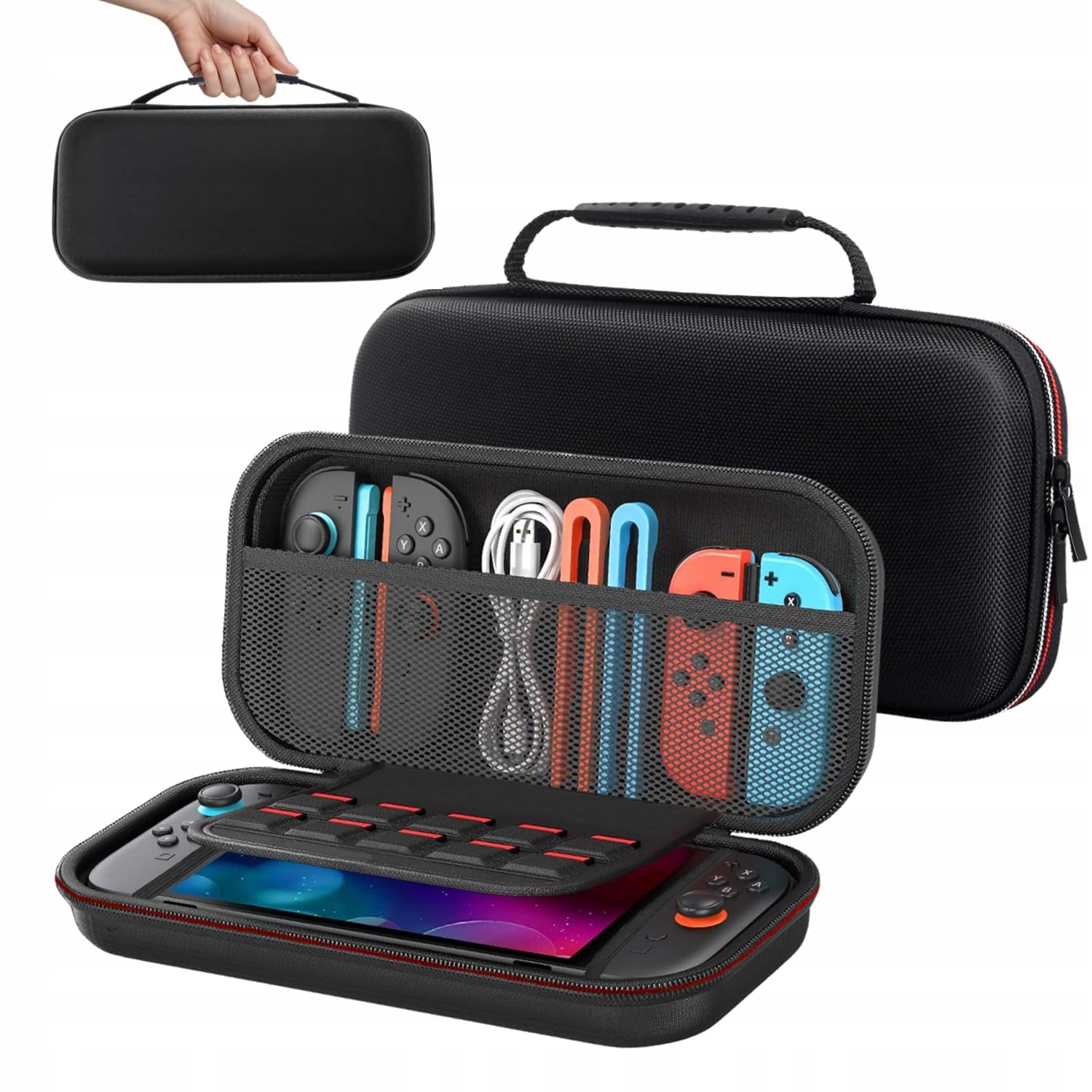 Etui twarde na Nintendo Switch 2 2025, futerał z miejscem na 10 gier