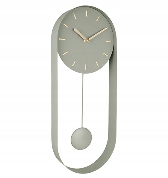 Nástěnné hodiny s kyvadlem, tichý mechanismus, zelené Pendulum Charm