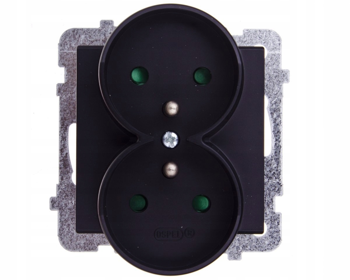 

Sonata Gniazdo 2x z/u czarny met. GP-2RRZP/m/33