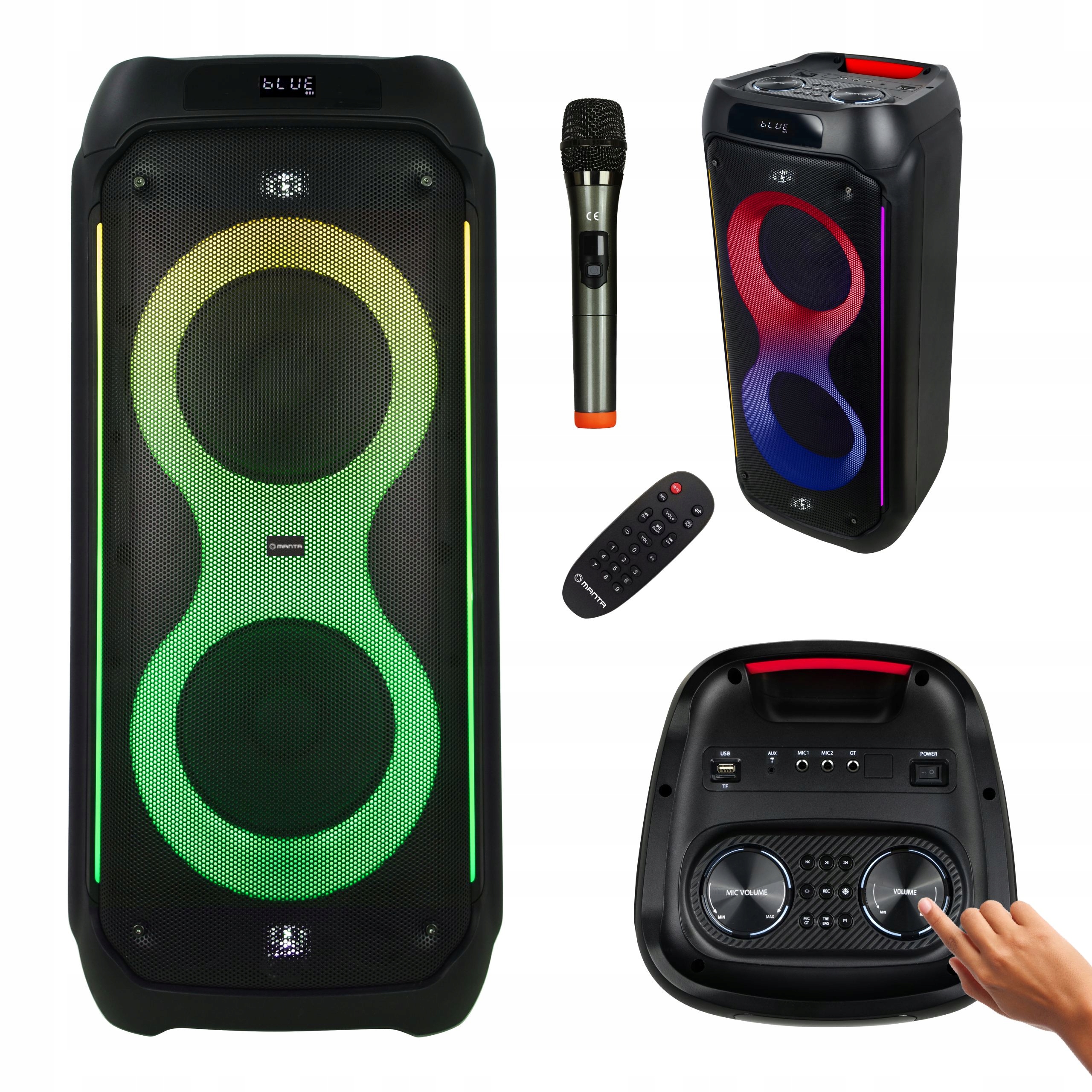 Bluetooth динамик караоке Power Audio Manta PALLAS микрофон пульт дистанционного управления 140 Вт