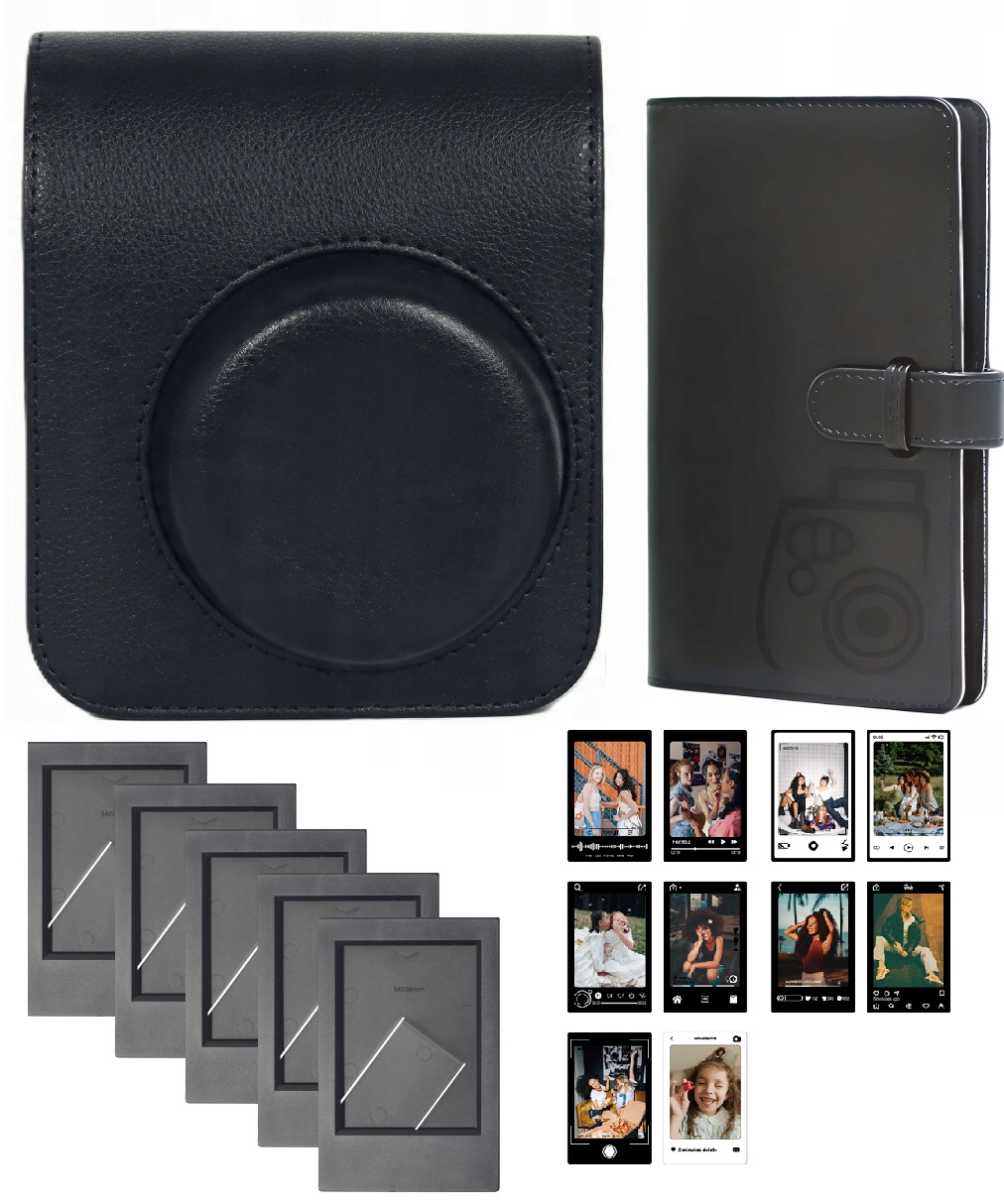 Sada 4v1 Pouzdro Album 96x Rámečky Samolepky pro Fuji Fujifilm Instax Mini 41