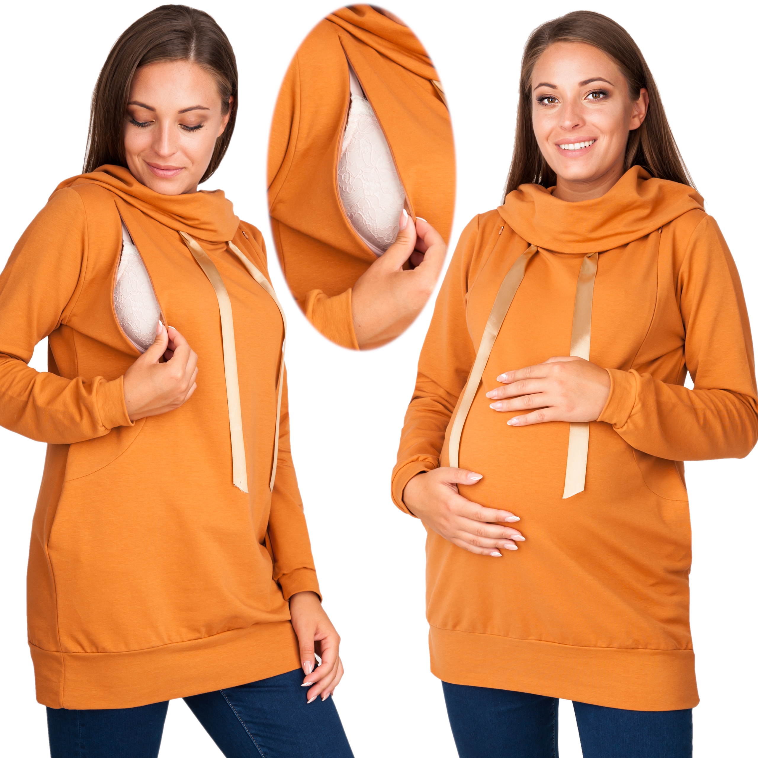 

Bluza ciążowa i do karmienia Irmina cynamon S/m