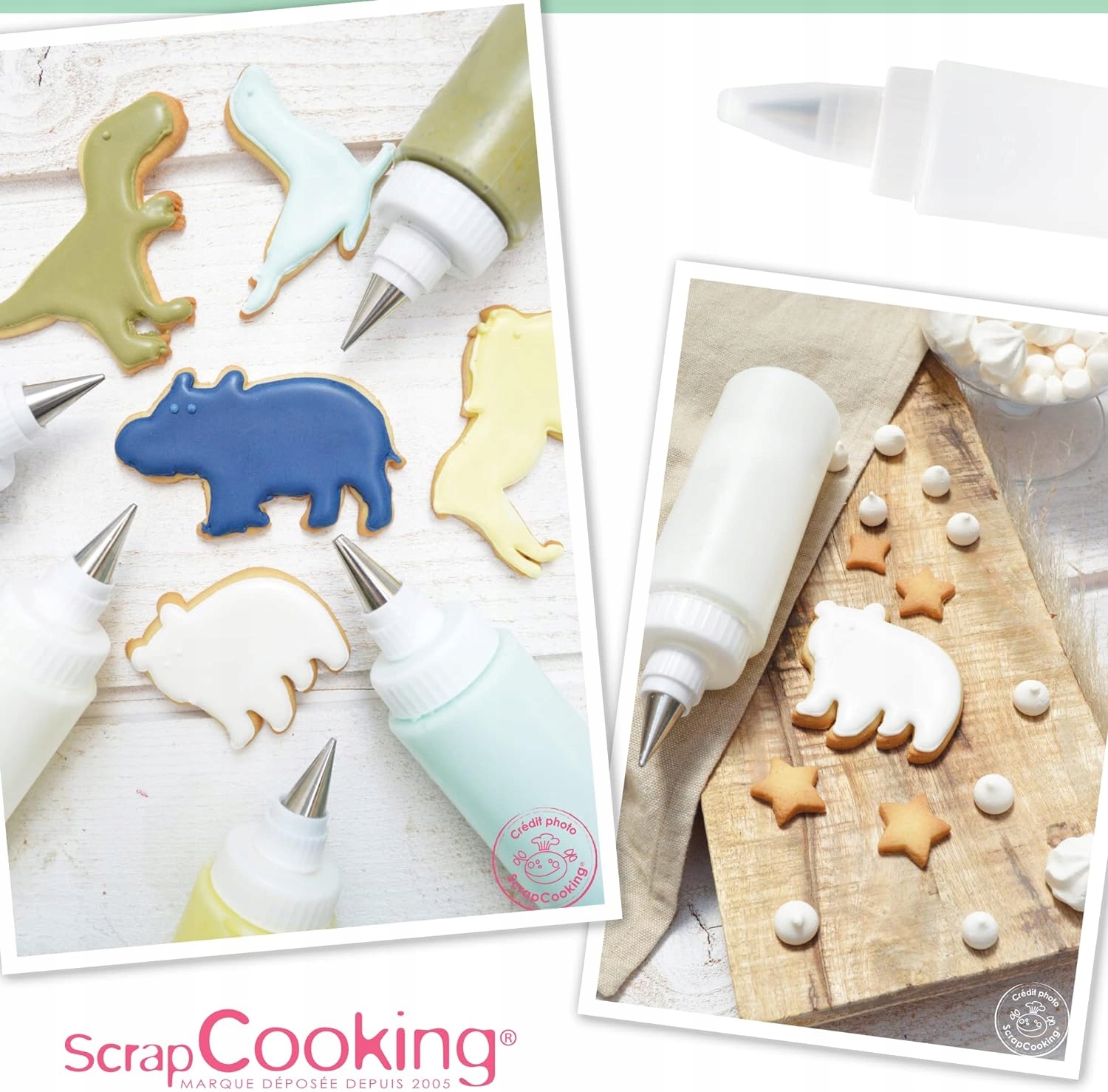 Zestaw 2 butelek do squeezerów + nasadki 185 ml - Do lodów Marka bez marki