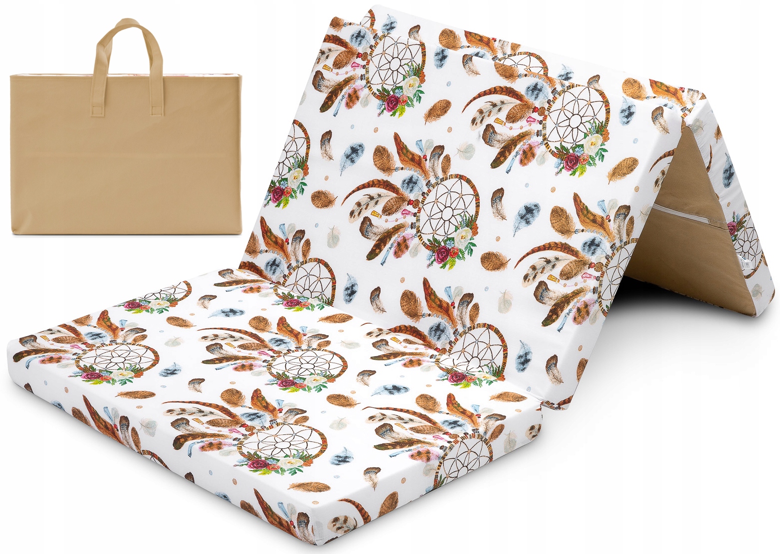 

Materac turystyczny Składany 120x60 bawełna +torba