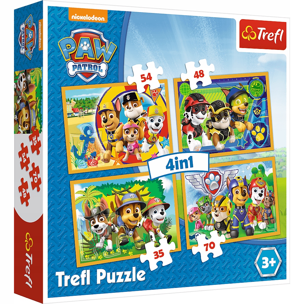 

Puzzle 4 w 1 Psi Patrol Gotowi Do Akcji Trefl