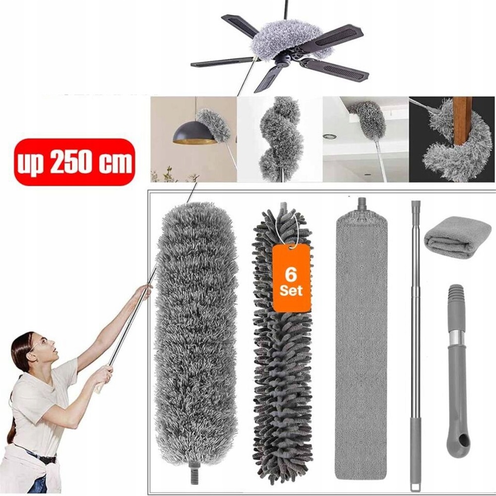 Teleskopická Metla 6V1 Na Prach (38-250 CM) – Čistota Bez Obav