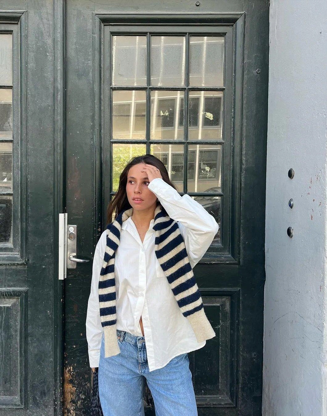 NELLY BIAŁA KOSZULA KOŁNIERZYK D7Q NG5__S Dekolt kołnierzyk