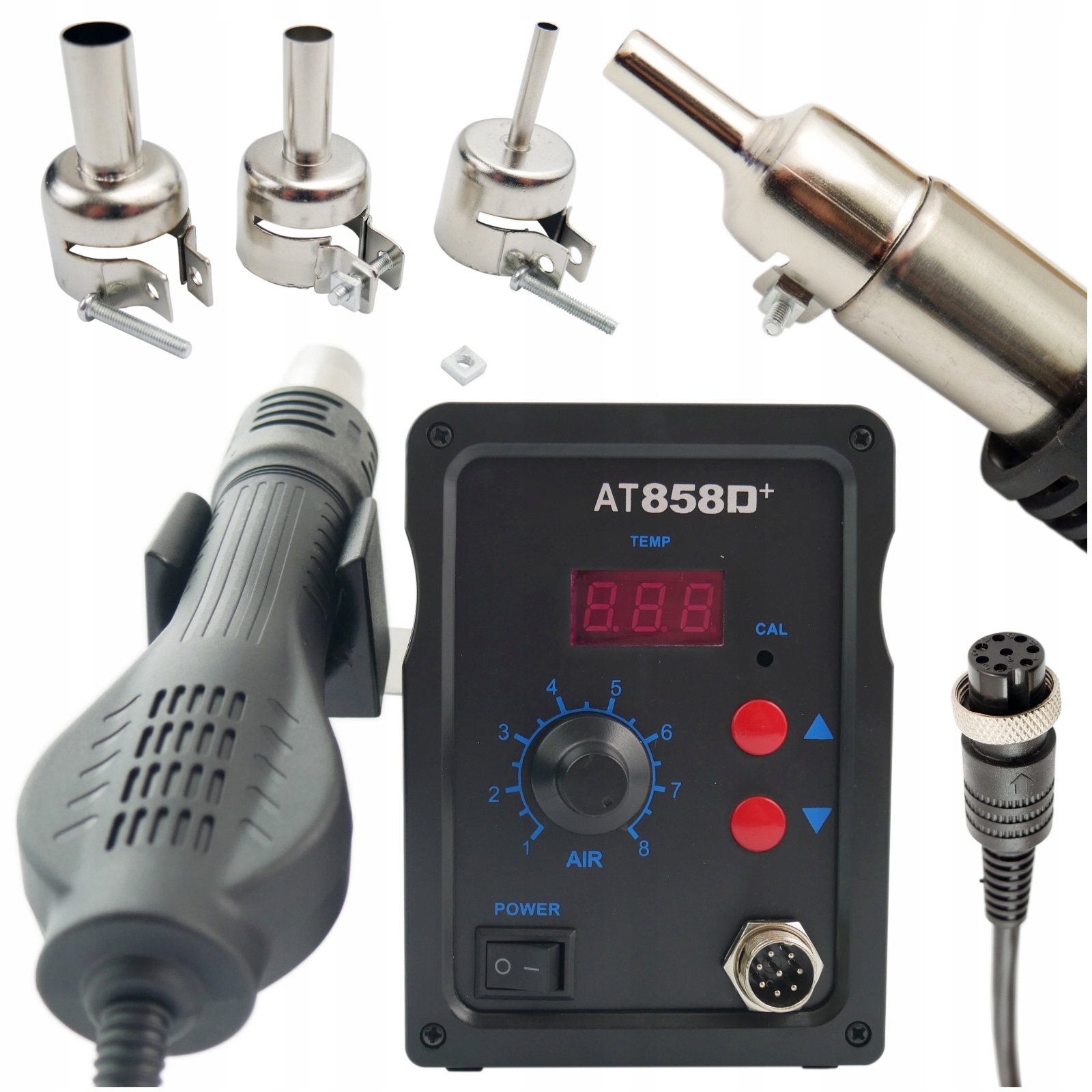 Svařovač plastů Horkovzdušná Pistole malá AT858 pro opravu domácích spotřebičů Rtv AT-858