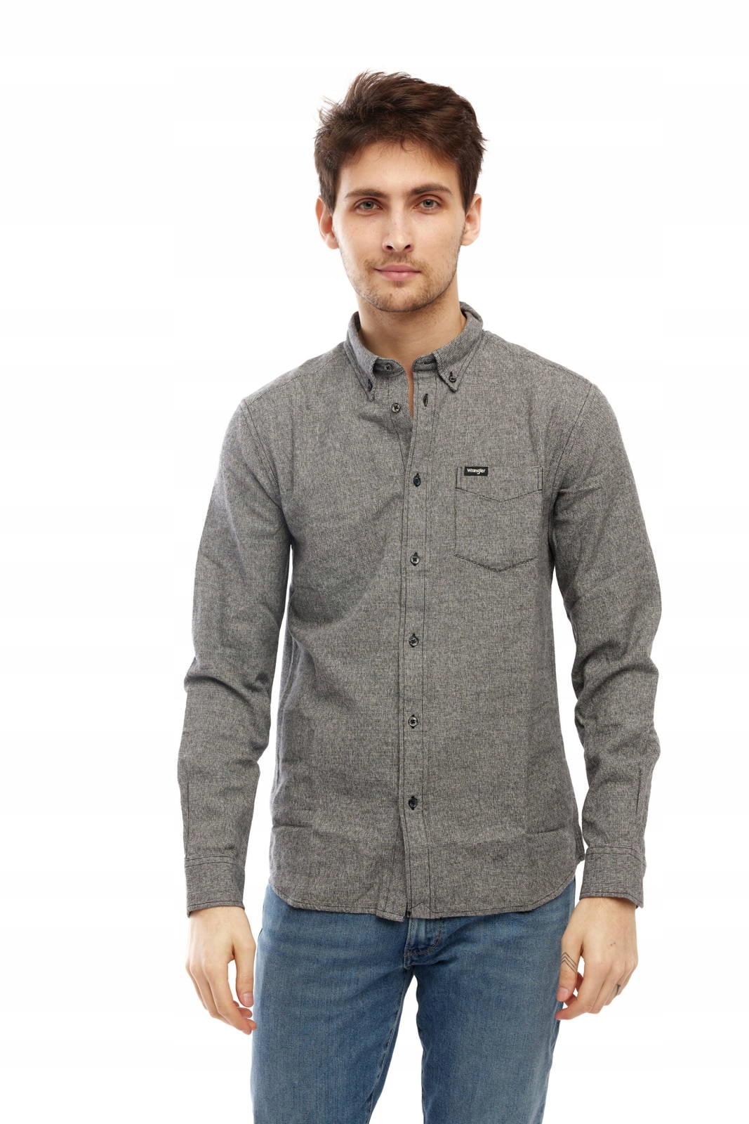 

Wrangler Button Down Shirt Black W5A3BZ100 M