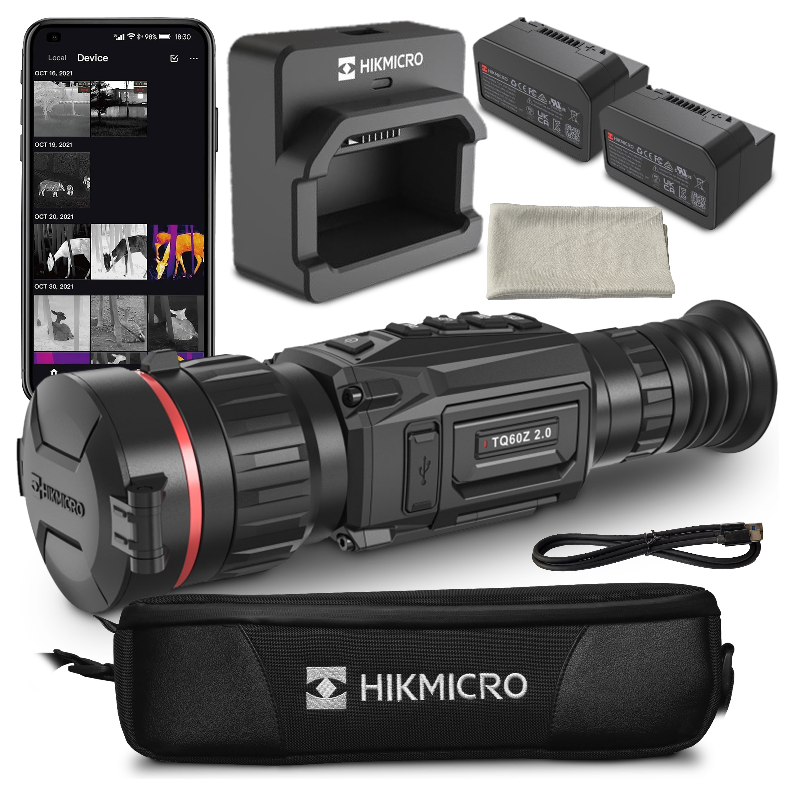 Hikmicro Thunder Zoom TQ60Z 2.0 Luneta termowizyjna celownik 2 Obiektywy