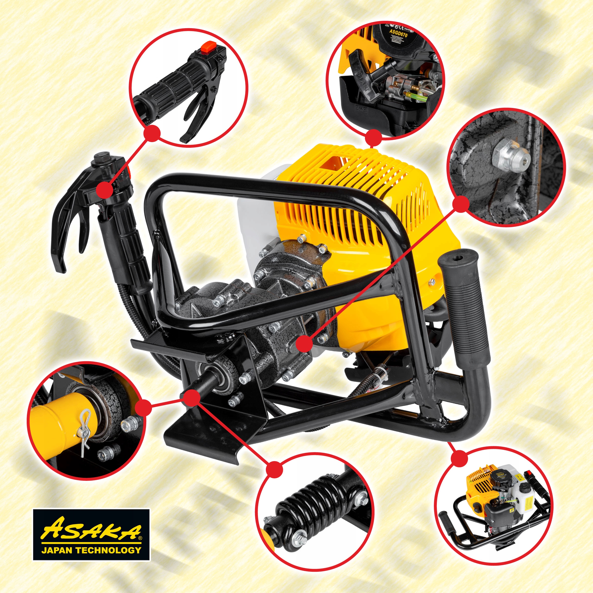 WIERTNICA GLEBOWA ŚWIDER SPALINOWY DO GLEBY ZIEMI 3 WIERTŁA PRZEDŁUŻKA MOC Kod producenta 2951