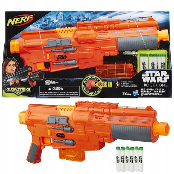 Nerf Star Wars blaster EC-17 de soldat éclaireur, The Mandalorian, viseur à  réticule, 3 fléchettes Nerf Elite - Nerf