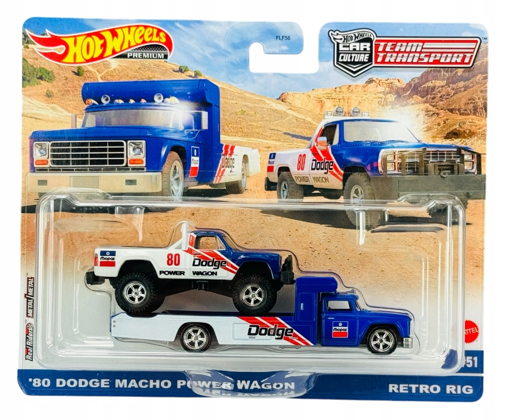 Hot Wheels Premium '80 Dodge Macho Power Wagon Retro Rig #51 HKF38 Nový