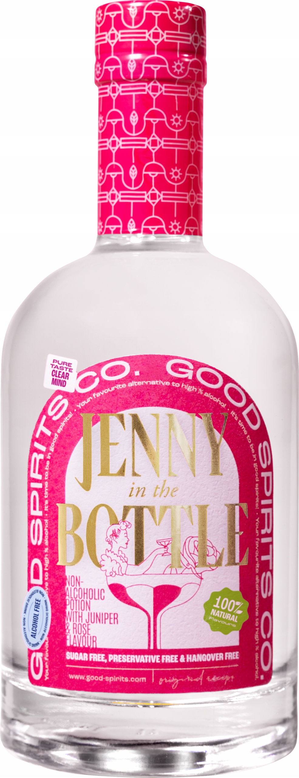 Levně Good Spirits Co. Jenny in the Bottle Růže nealkoholický gin s růžovou příchutí