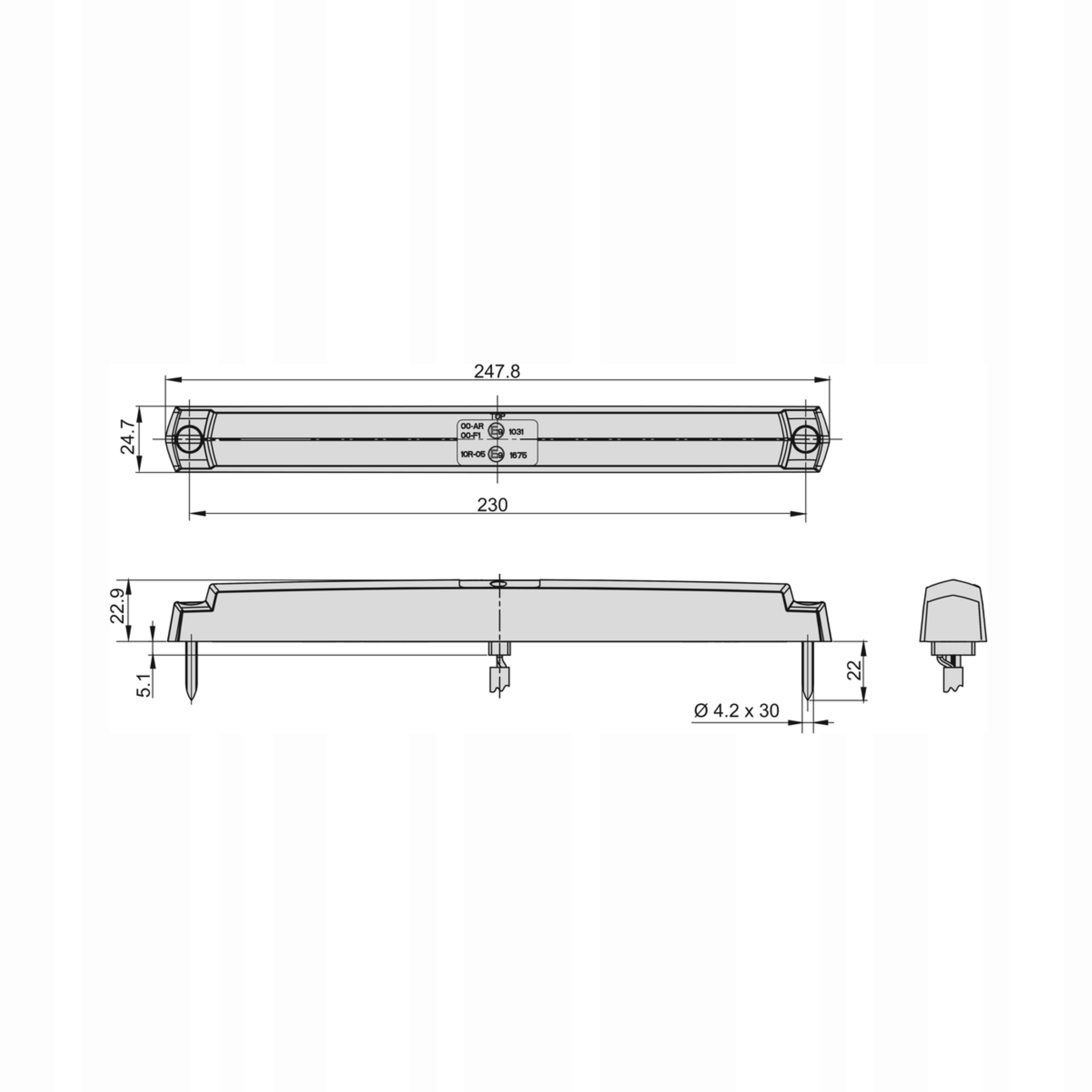 Универсальная задняя лампа Cobo 1003150