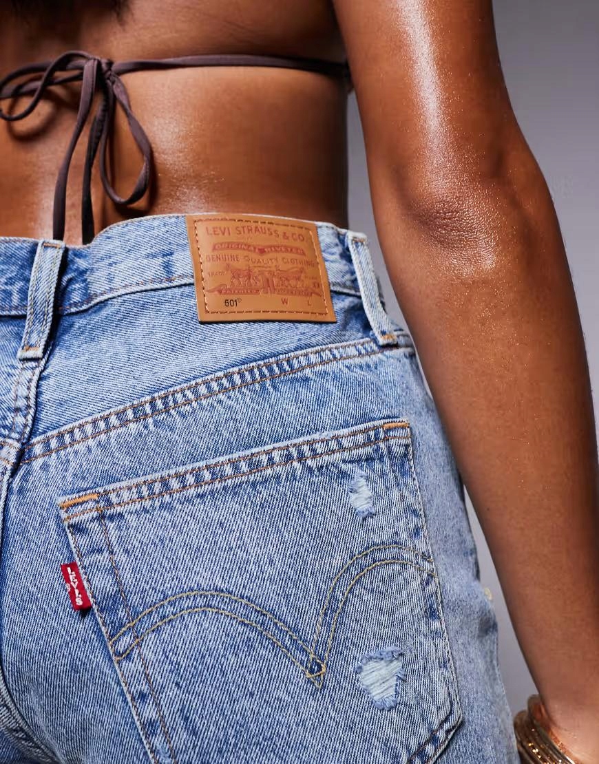 Levi's Modré Kraťasy Knoflíky Kapsy B23 S