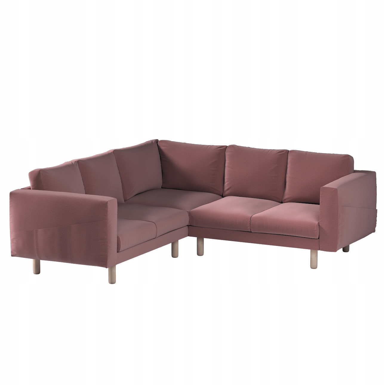 Dekoria potah na rohovou pohovku Norsborg pro 4 osoby Ikea, růžový