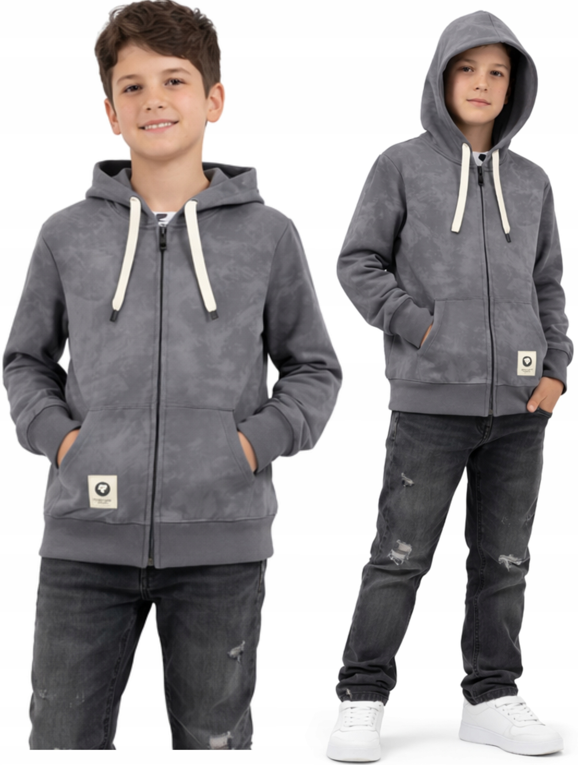 BLUZA CHŁOPIĘCA ROZPINANA Z KAPTUREM 170/176