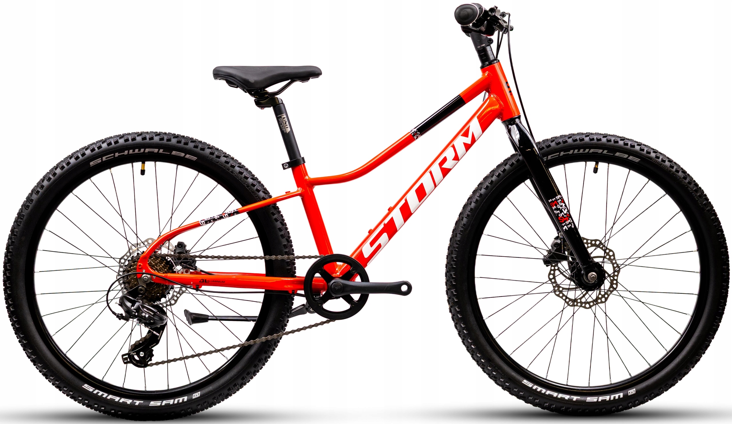 Rower Młodzieżowy 24 Storm Rocky 2 2HD rama 11 24 czerwony 1x7 2026