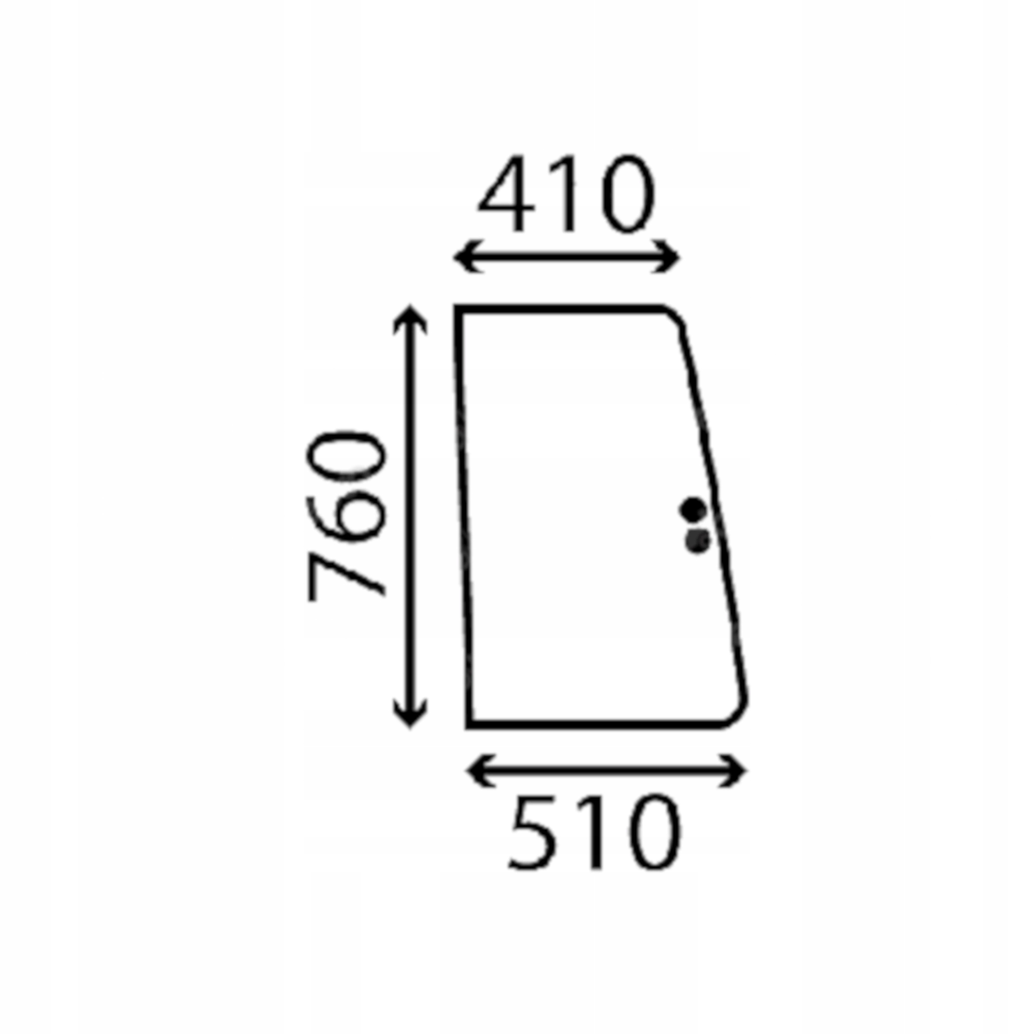 sklo Kubota boční přední pravé RG518-46680