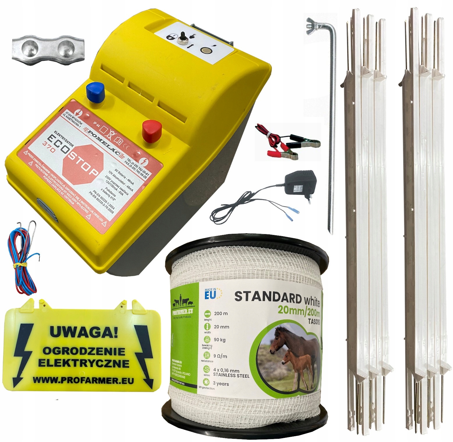 

Zestaw kompletny pastuch elektryczny na konie koń