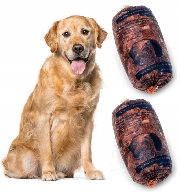 Mięso surowe mrożone karma dla psa goldena wołowe grubo mielone 10kg Barf