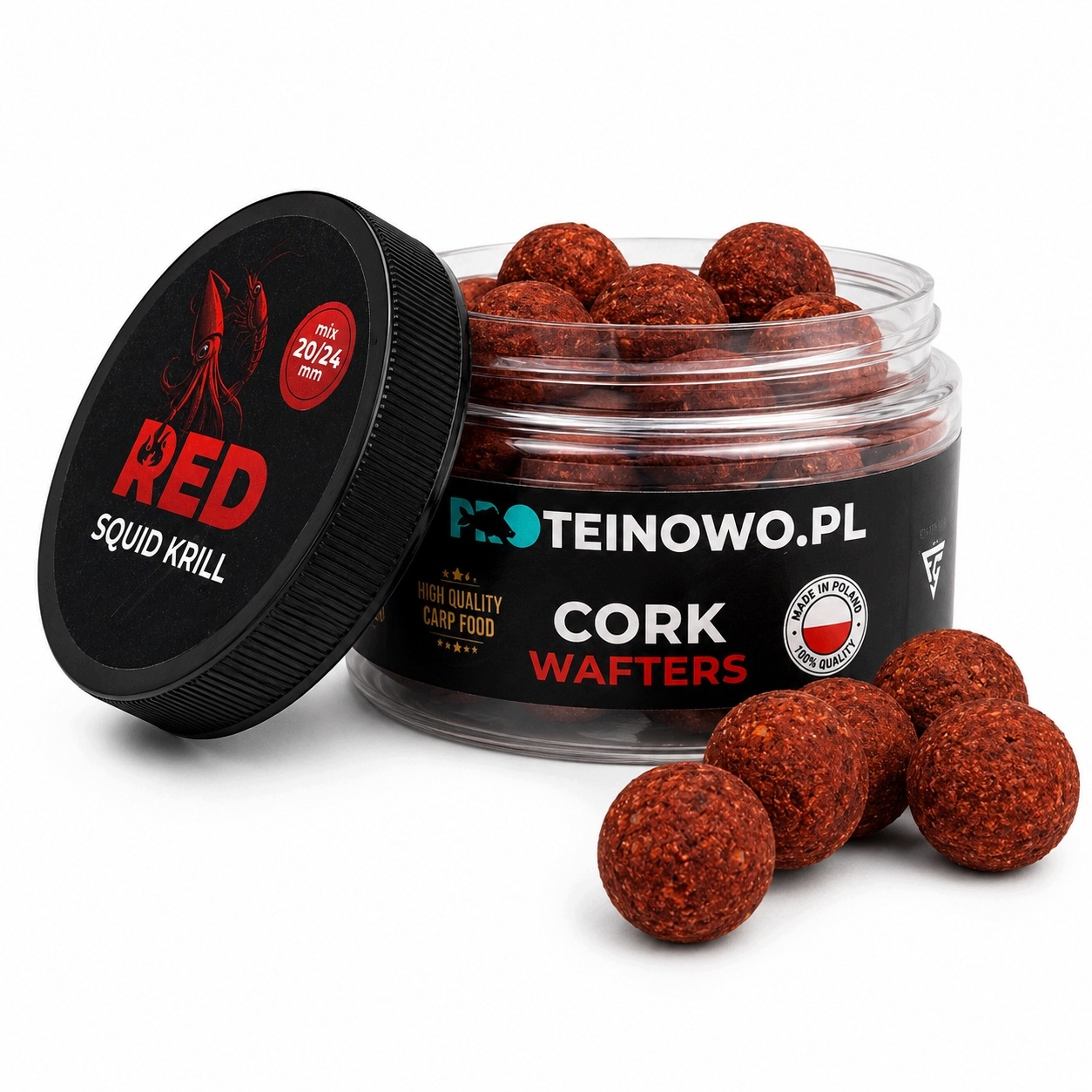Proteinowo Pl Produkt Kraftowy Kulki Cork Wafters Red Squid Krill 20 24MM