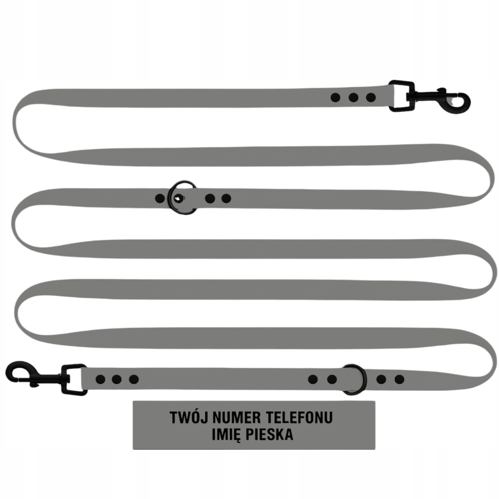 Vodítko Nastavitelná, Přepínatelná, Voděodolná, Měkká, Biothane Pvc 10 M 16 MM