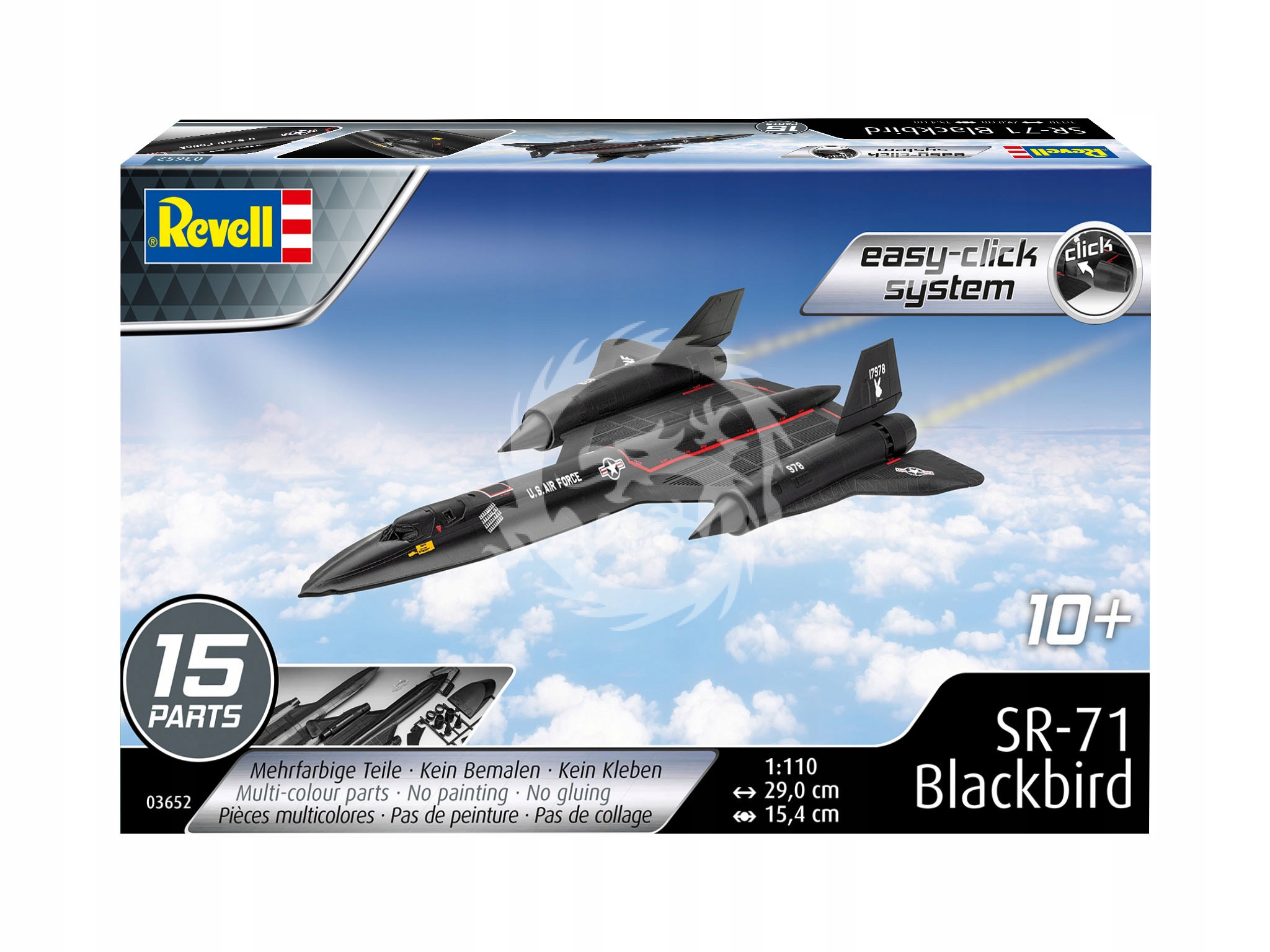 Lockheed SR-71 Blackbird easy-click-system Revell 03652 měřítko 1/110