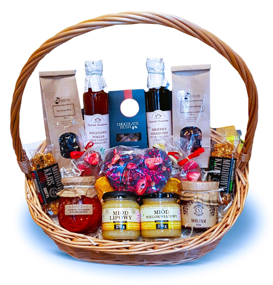 Levně Dárkový Koš Dárek Medové Lahůdky Džemy Čokoláda