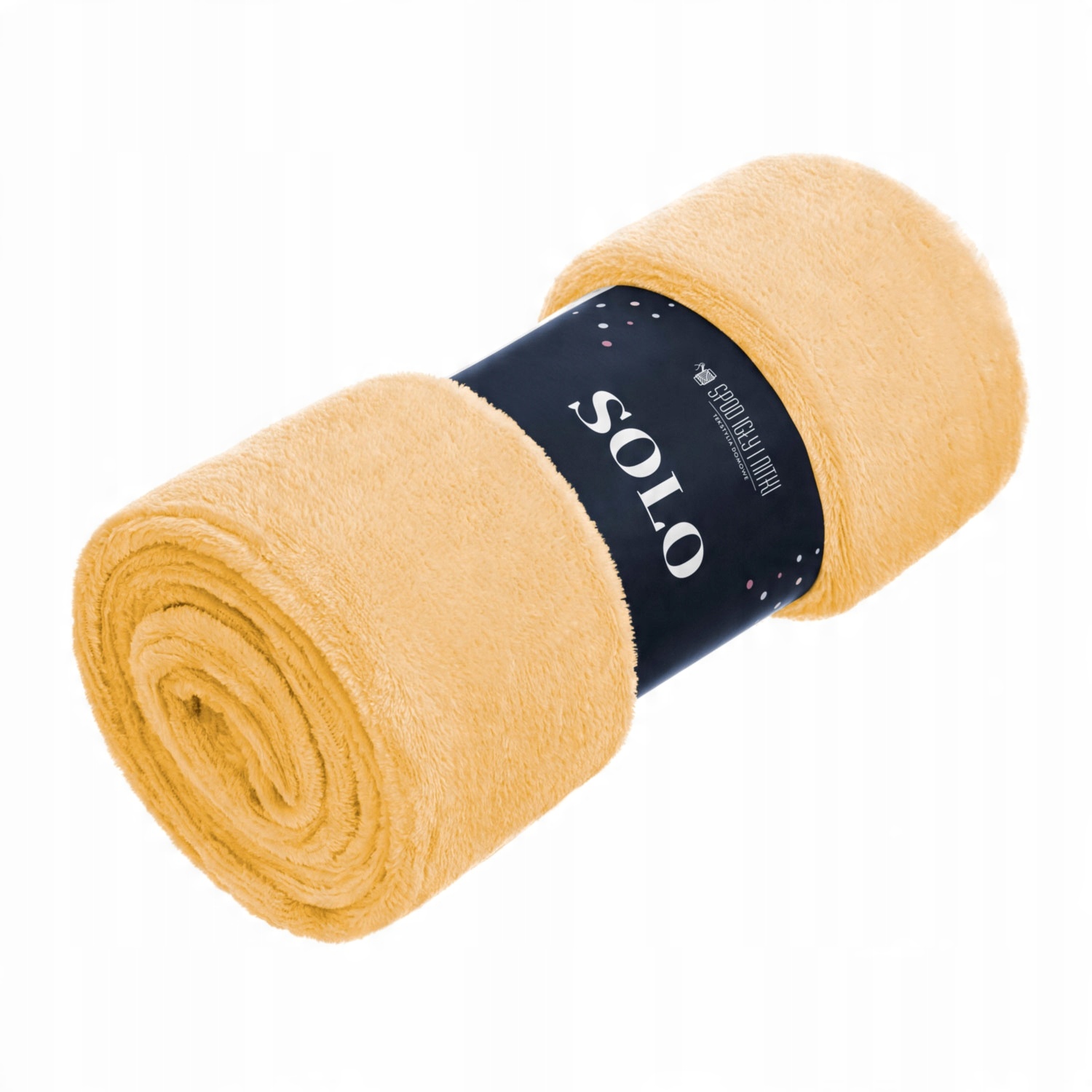 

Musztardowy Miękki Koc 75X150 Pled Mikro Solo